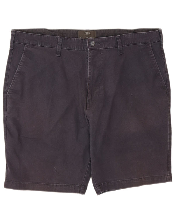Pantaloni scurți chino pentru bărbați Marks & Spencer W36, mari, albastru, bumbac