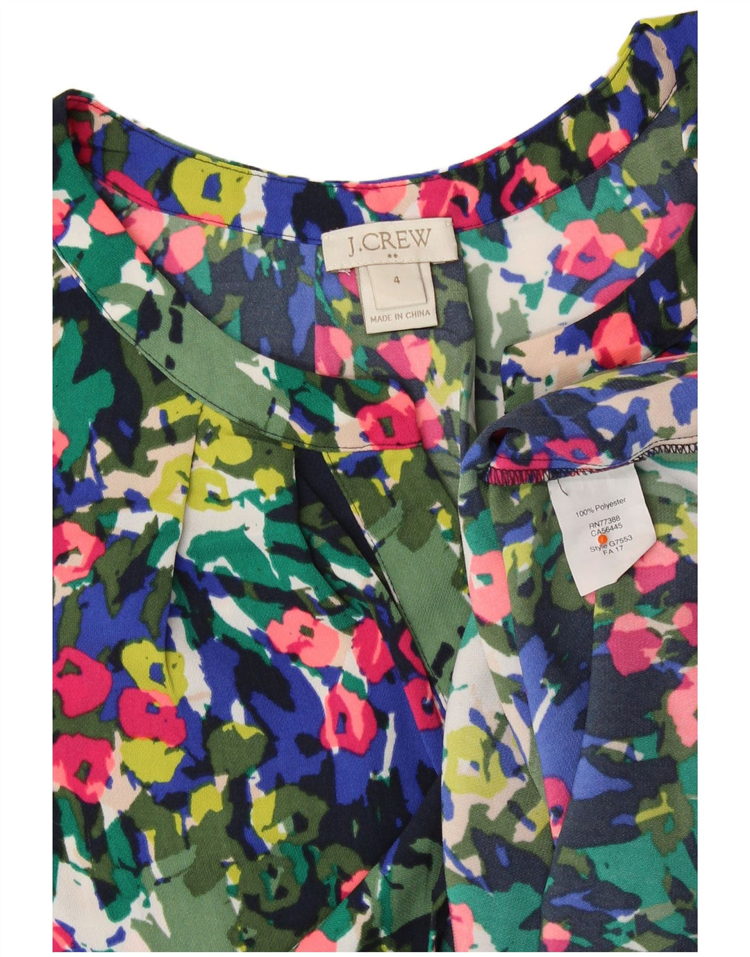 Bluză fără mâneci pentru femei J. CREW US 4 Small Multicolor Floral