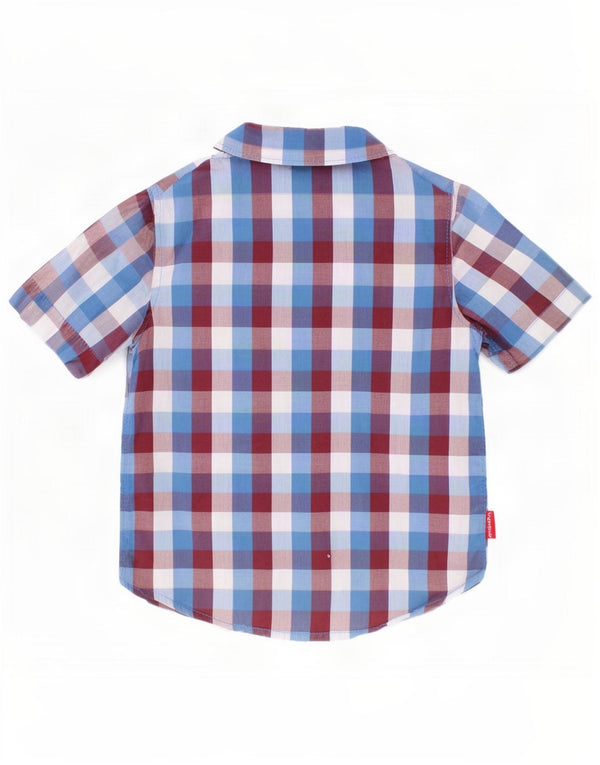 Cămașă cu mânecă scurtă Wrangler Boys 2-3 ani, bumbac vichy multicolor