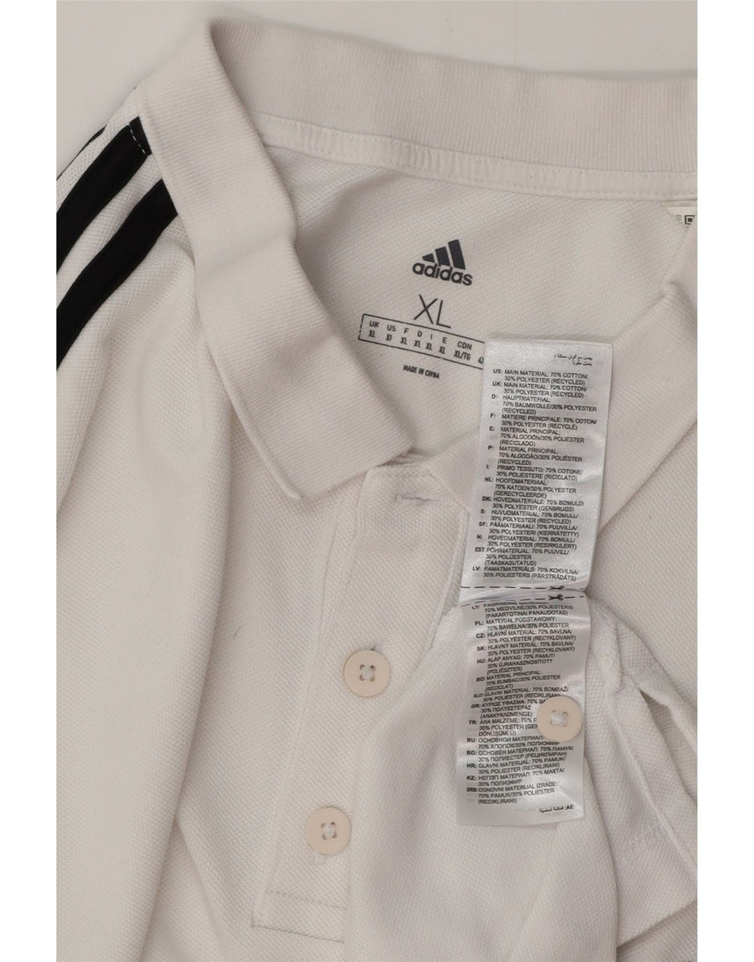 Tricou polo pentru bărbați ADIDAS XL Bumbac alb