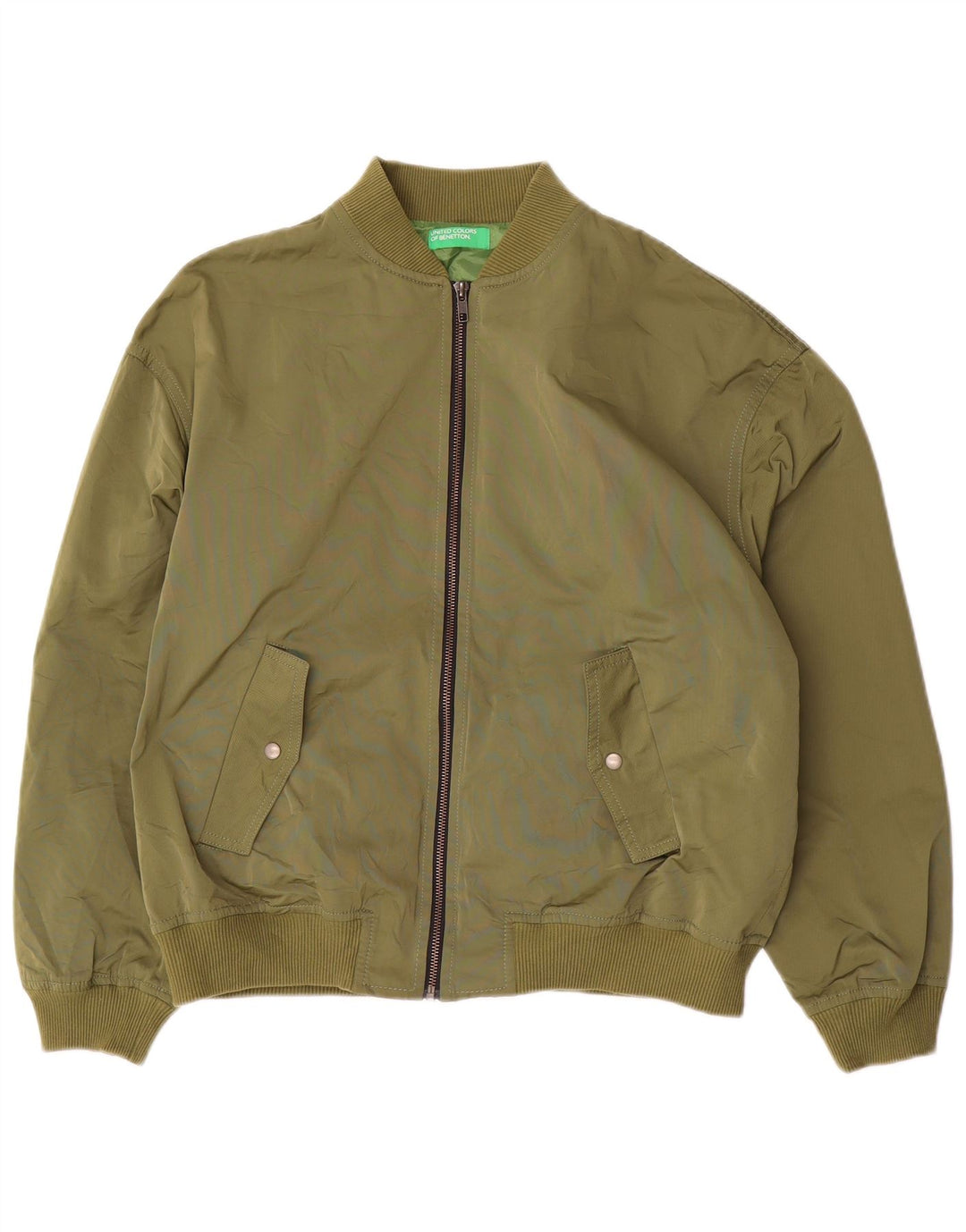BENETTON Jachetă Bomber pentru băieți 13-14 ani XL Poliester verde
