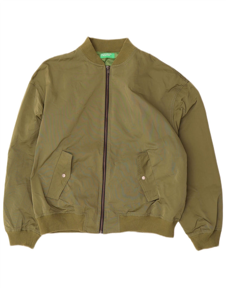 BENETTON Jachetă Bomber pentru băieți 13-14 ani XL Poliester verde