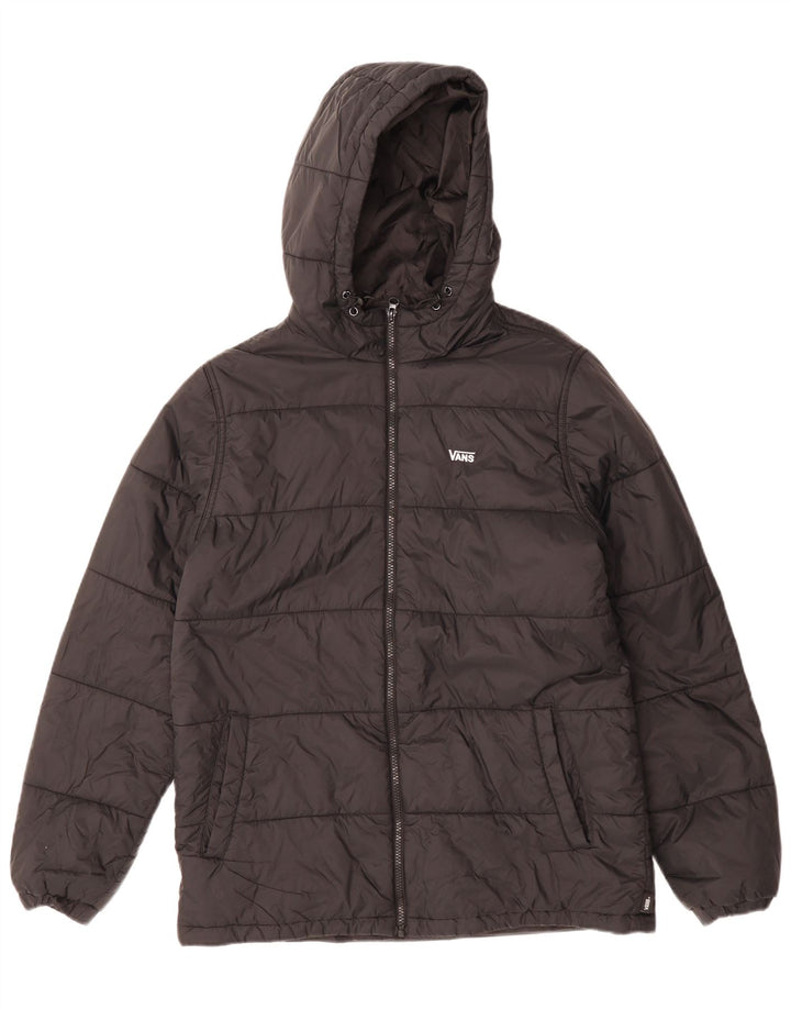 Jachetă căptușită cu glugă pentru bărbați VANS UK 36 Mic Nylon negru