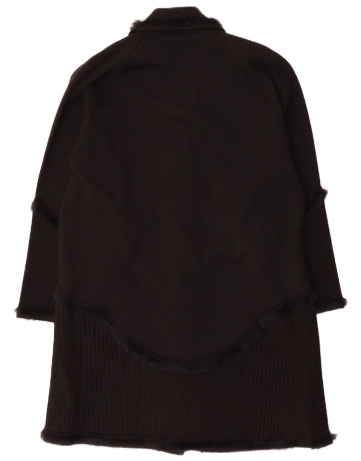 Pardesiu tricot vintage pentru femei UK 16 mare, negru, clasic