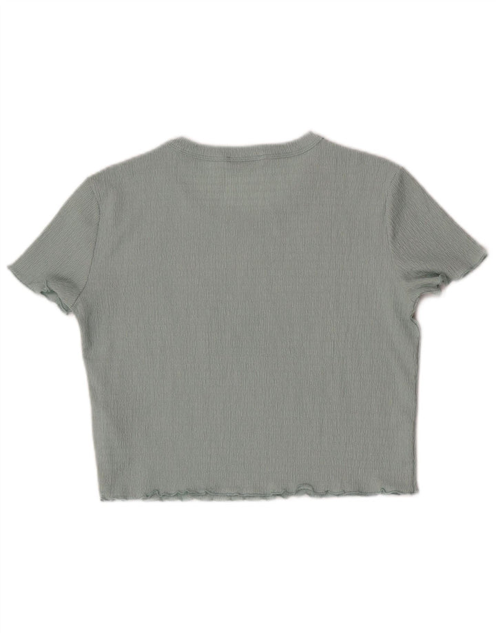 Tricou crop Guess pentru femei UK 12 Poliester albastru mediu