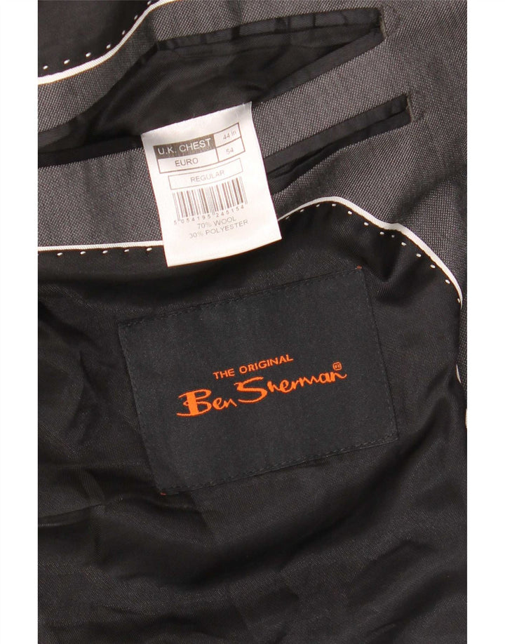 Blazer pentru bărbați Ben Sherman, cu 2 nasturi, UK 44 2XL Lână gri