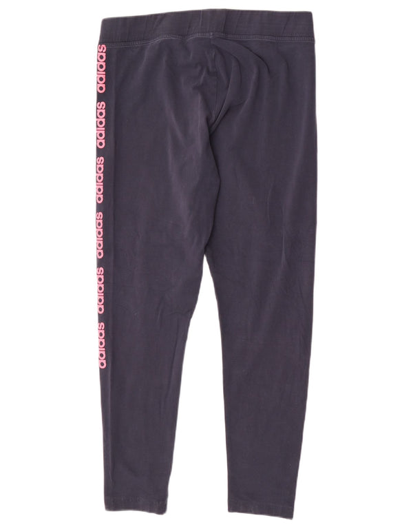 Leggings cu grafic pentru femei Adidas UK 18 XL Bumbac bleumarin