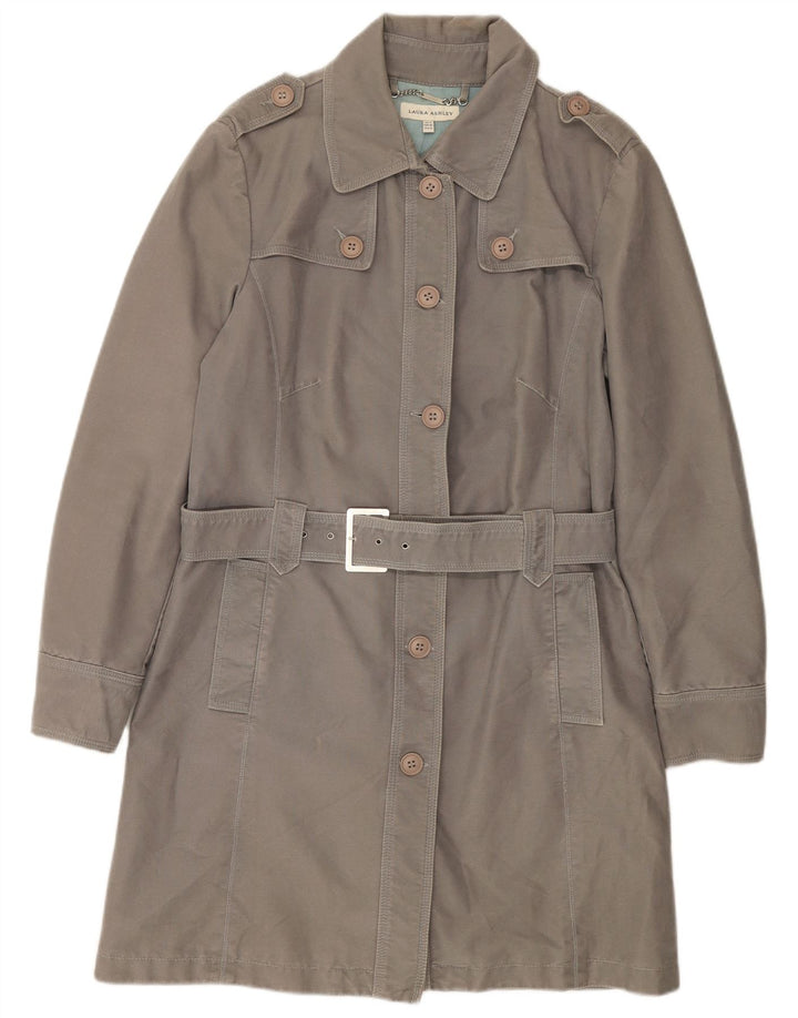 Trenci pentru femei Laura Ashley UK 14 mare bumbac gri