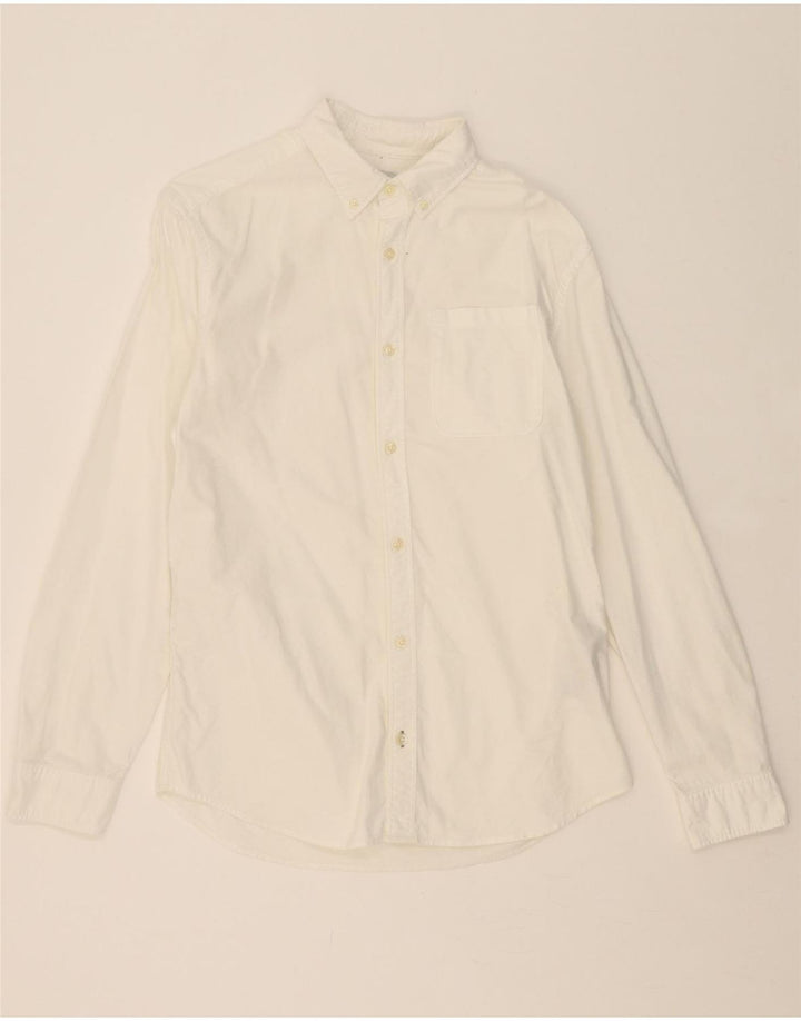 JACK & JONES Mens Shirt Medium White Cotton Vintage Jack & Jones and Second-Hand Jack & Jones from Messina Hembry 