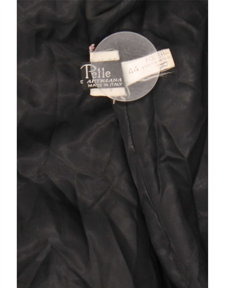 Palton din piele vintage pentru femei IT 44 Medium Black