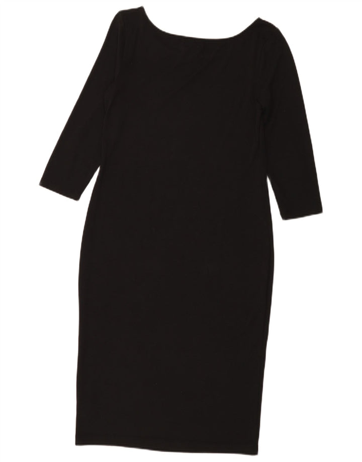 Rochie teacă pentru femei Gap cu mâneci 3/4 UK 10 Poliester negru mic