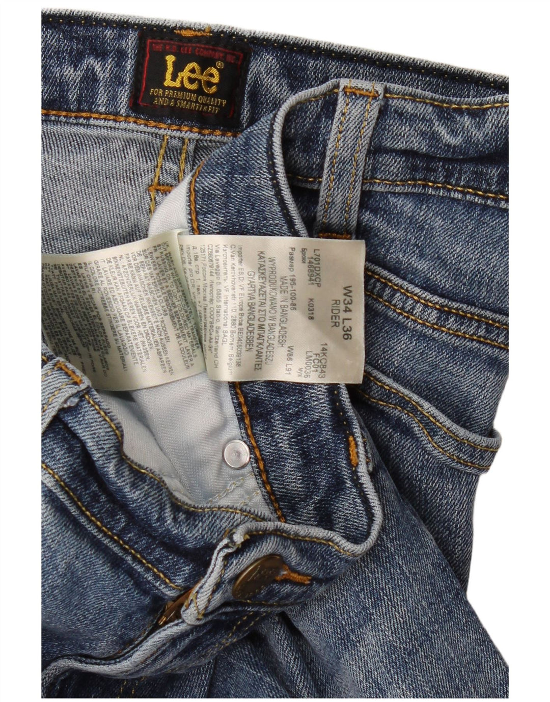 Blugi LEE Rider Slim W34 L33 Albastru