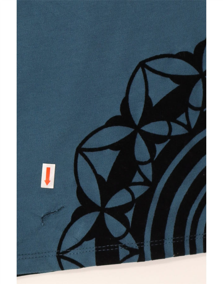 DESIGUAL Womens Graphic Sheath Dress UK 14 Large Blue Vintage Desigual and Second-Hand Desigual from Messina Hembry 
