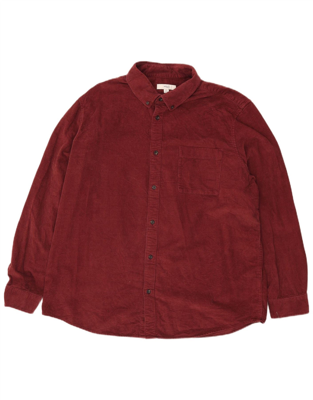Cămașă pentru bărbați Marks & Spencer 2XL bumbac burgundy