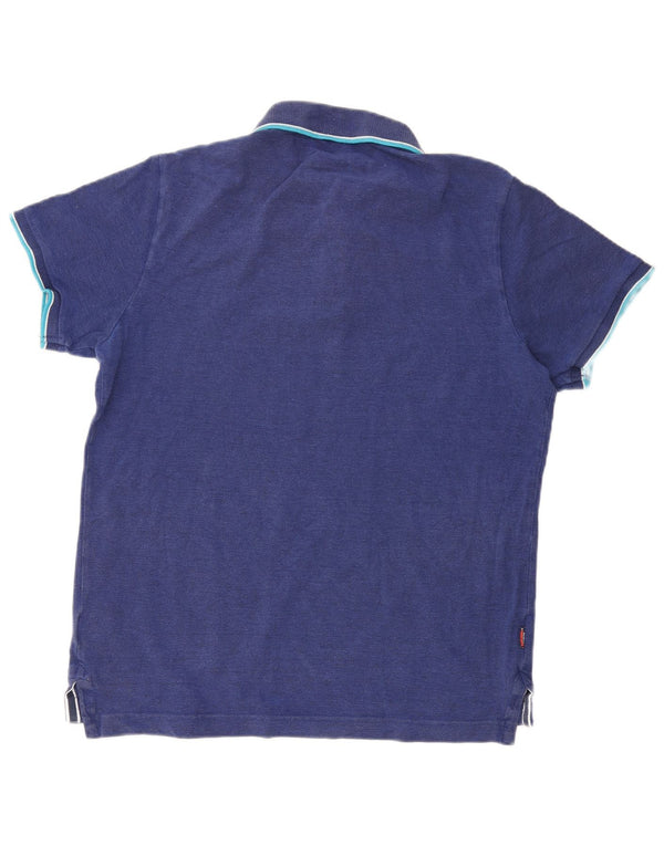 Tricou polo pentru bărbați SUPERDRY 2XL bumbac bleumarin