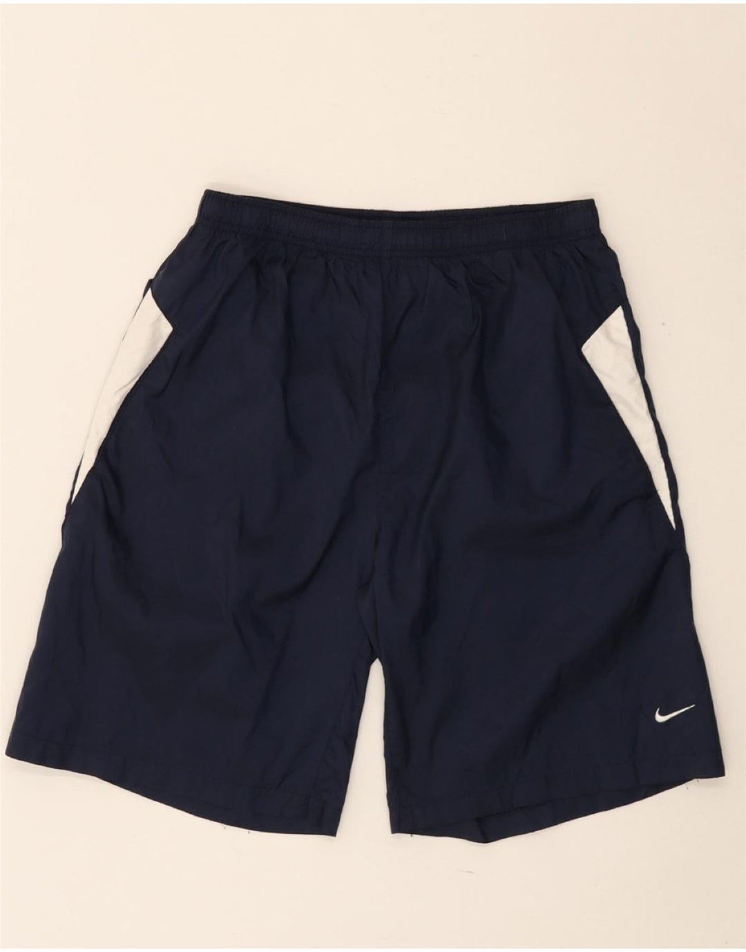 Pantaloni scurti sport NIKE băieți 13-14 ani XL bleumarin nailon color bloc