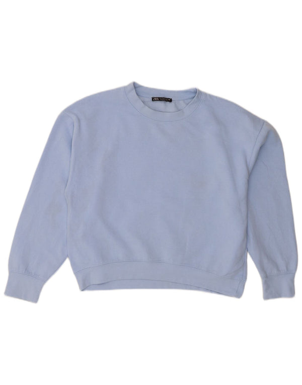 Pulover supradimensionat pentru femei Zara UK 10 Poliester albastru mic