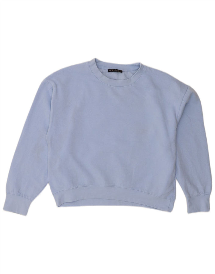 Pulover supradimensionat pentru femei Zara UK 10 Poliester albastru mic