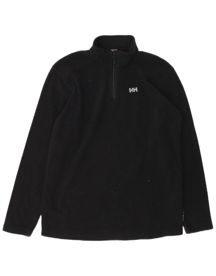 HELLY HANSEN Pulover pentru bărbați, cu fermoar, lână, negru, poliester