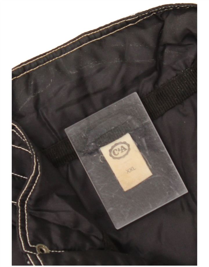 C&A Mens Hooded Windbreaker Jacket UK 44 2XL Black Nylon