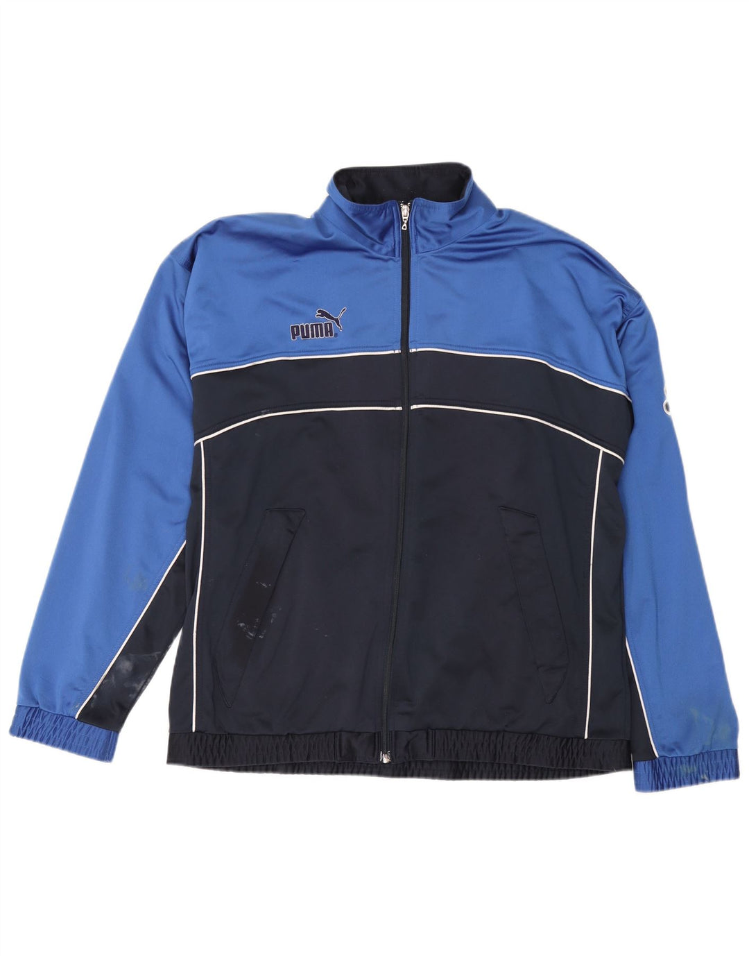 Jachetă de top pentru trening cu grafică Puma pentru bărbați, mare, albastru bleumarin