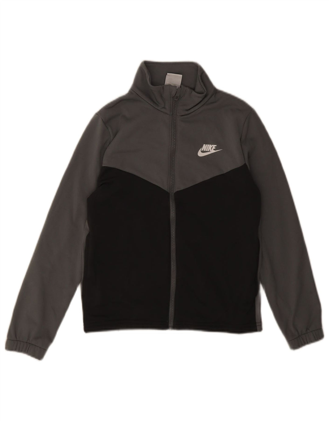 Jachetă de top pentru trening cu grafică Nike pentru băieți 10-11 ani, gri mediu, color block