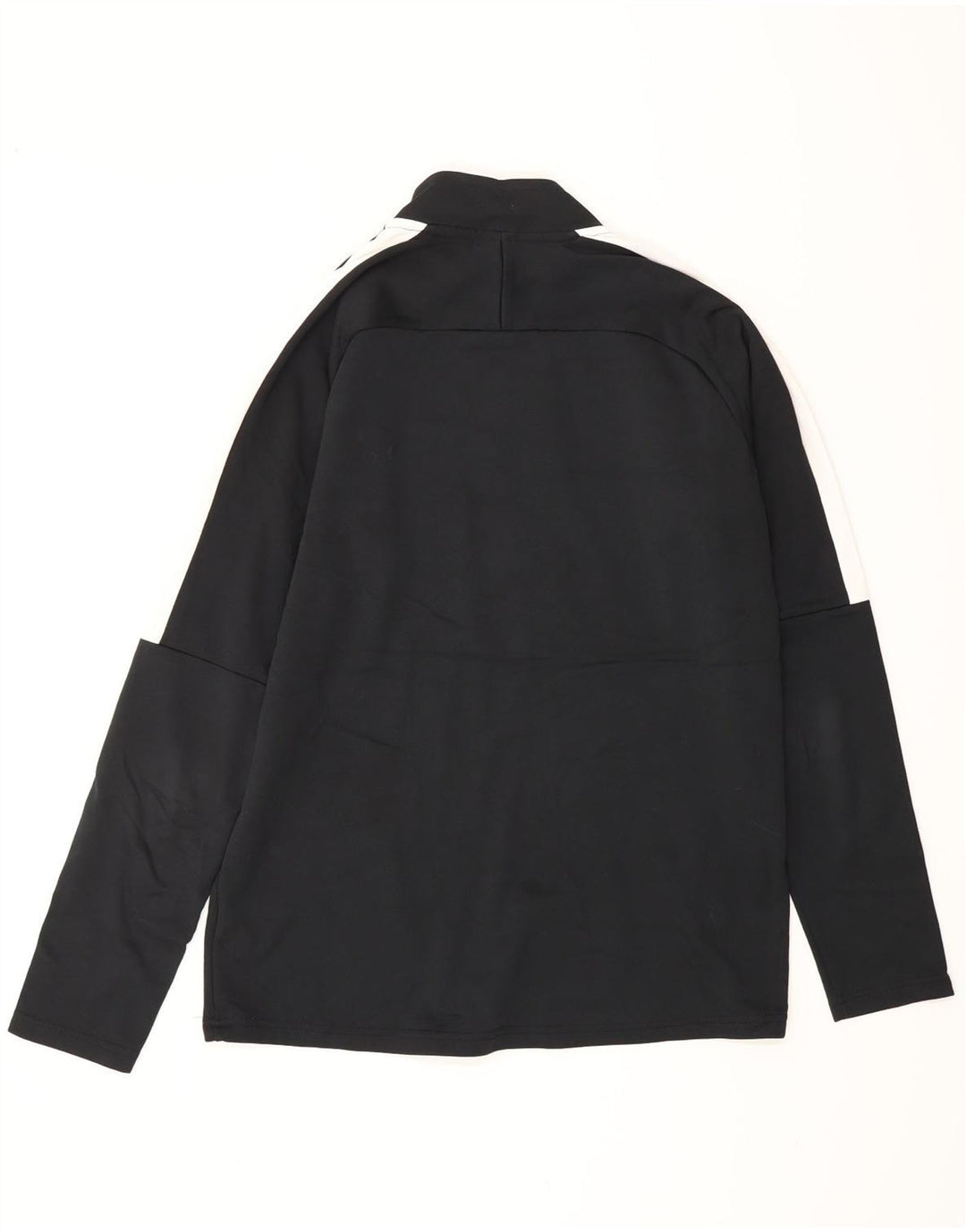 Top de trening pentru bărbați Dri Fit, cu fermoar și gât, negru, colorblock