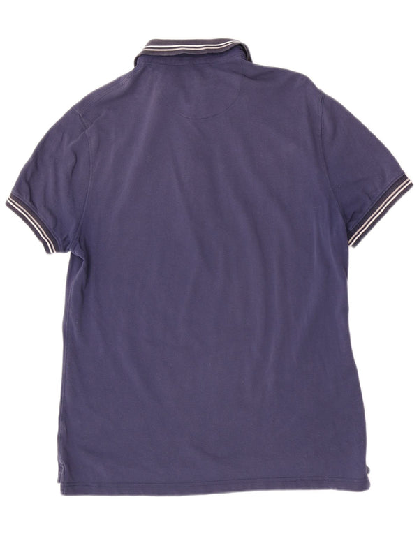 Cămașă polo cu mânecă scurtă pentru bărbați Massimo Dutti, cu mânecă scurtă, de culoare mare, bleumarin