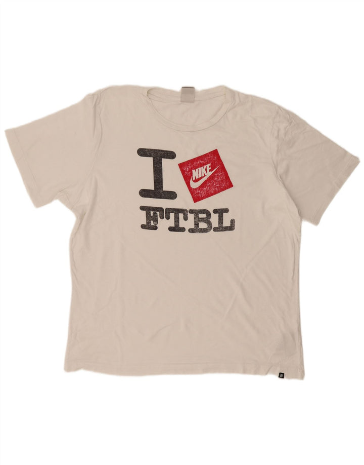 Tricou grafic pentru bărbați Nike Top 2XL Bumbac alb