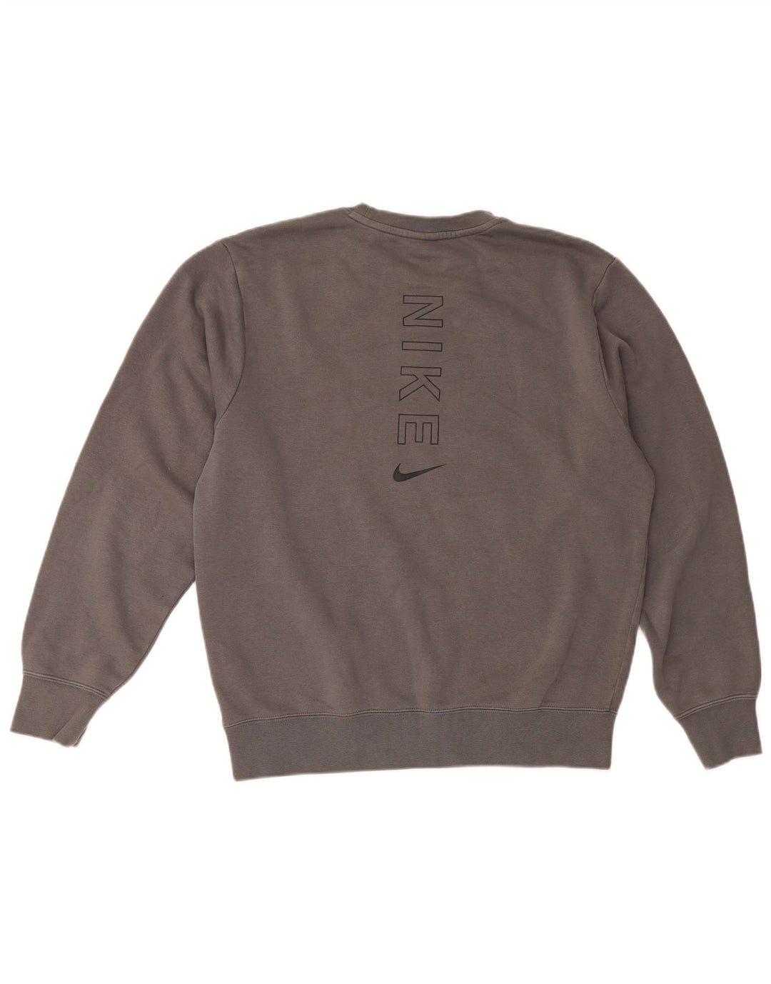 Pulover Nike pentru bărbați cu grafică, bumbac color bloc, gri mediu