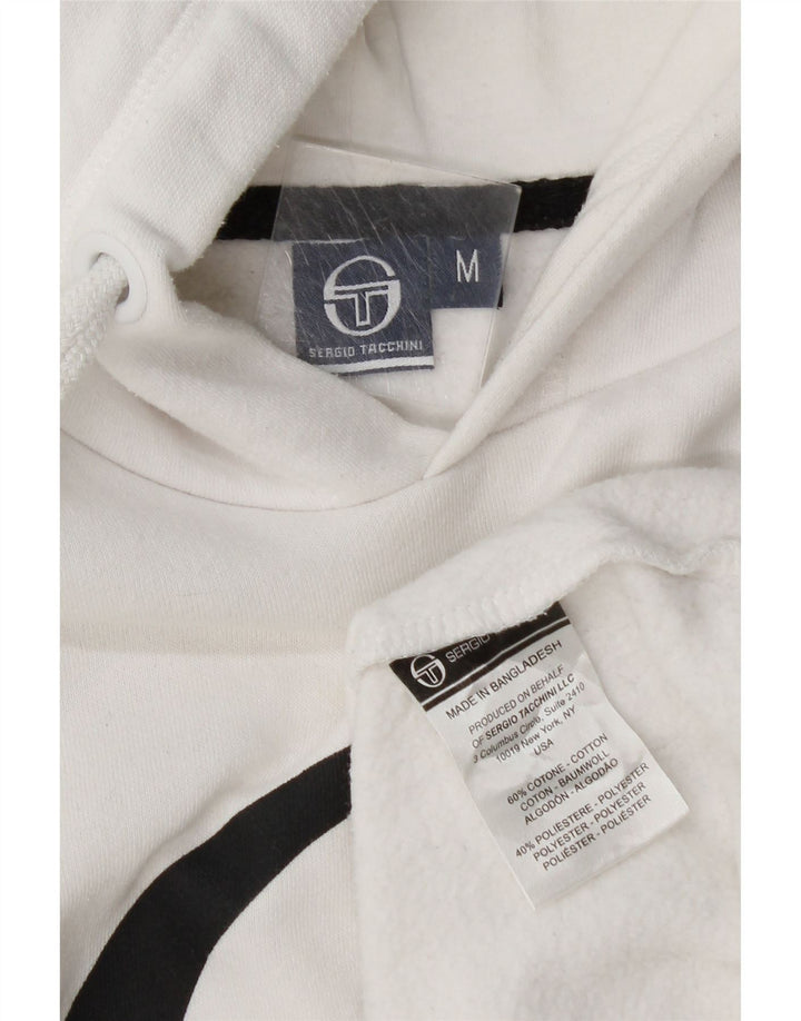 Sergio Tacchini Hanocă grafică pentru bărbați, bumbac alb mediu