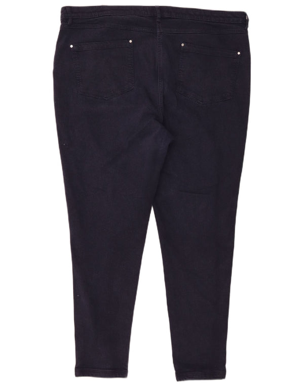 Pantaloni casual conici pentru femei Marks & Spencer UK 20 2XL W40 L27 bleumarin