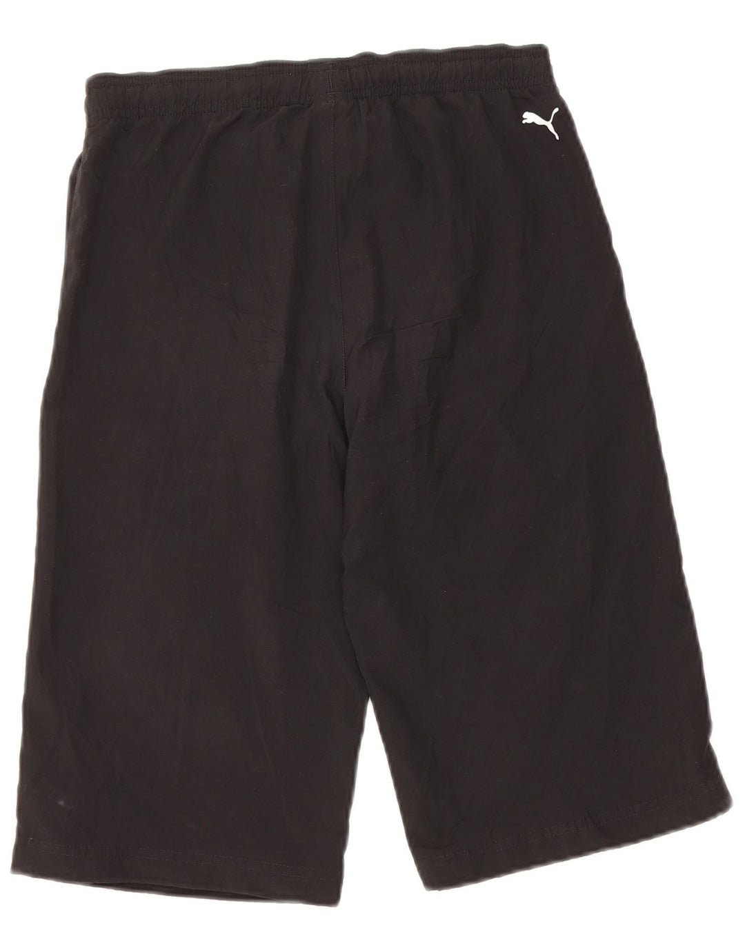Pantaloni scurți sport grafic Puma pentru băieți 11-12 ani poliester negru
