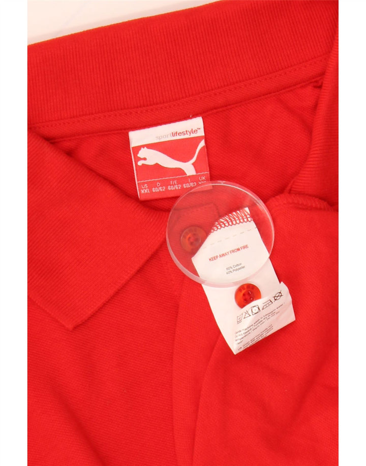 Tricou polo pentru bărbați PUMA 2XL bumbac roșu