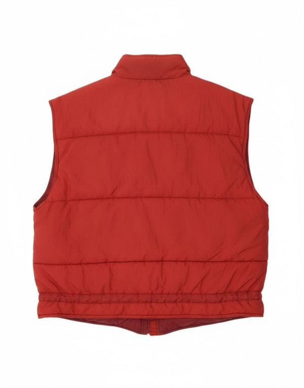 Gilet Vintage pentru bărbați cu grafică căptușită UK 42 XL Nylon roșu