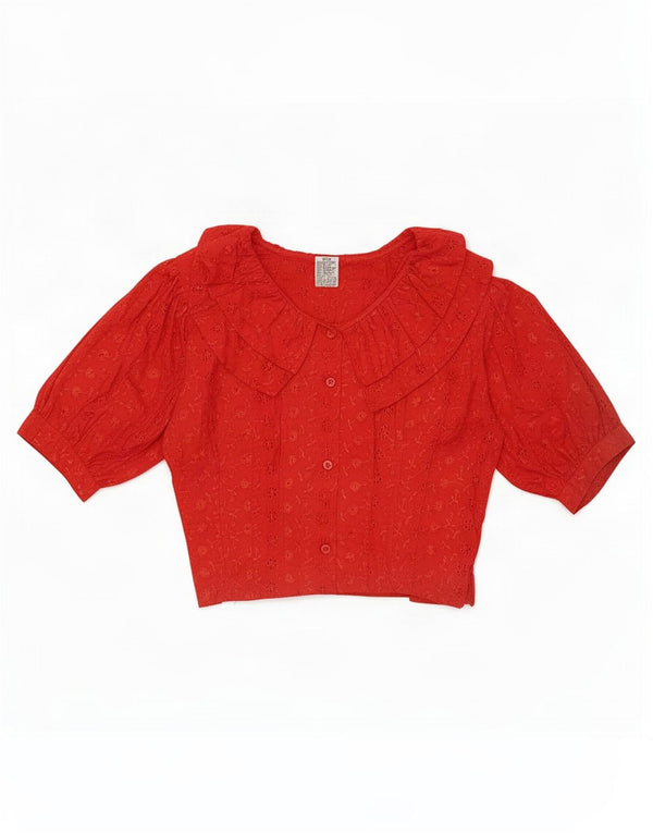 Bluză cămașă cu mâneci 3/4 pentru femei C&A EU 34/36 XS Roșu Floral