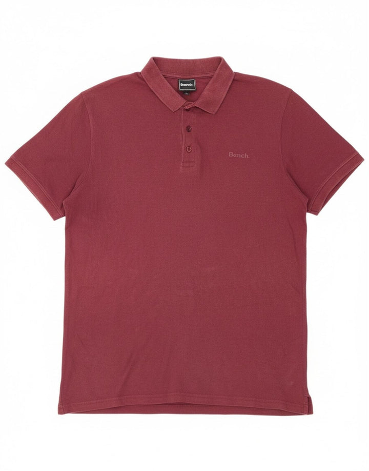 Tricou polo pentru bărbați Bench XL bumbac burgundă