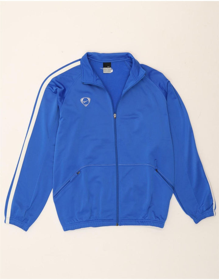 Jachetă de trening pentru bărbați Nike Marea Britanie 38/40, poliester color bloc de culoare albastru mediu