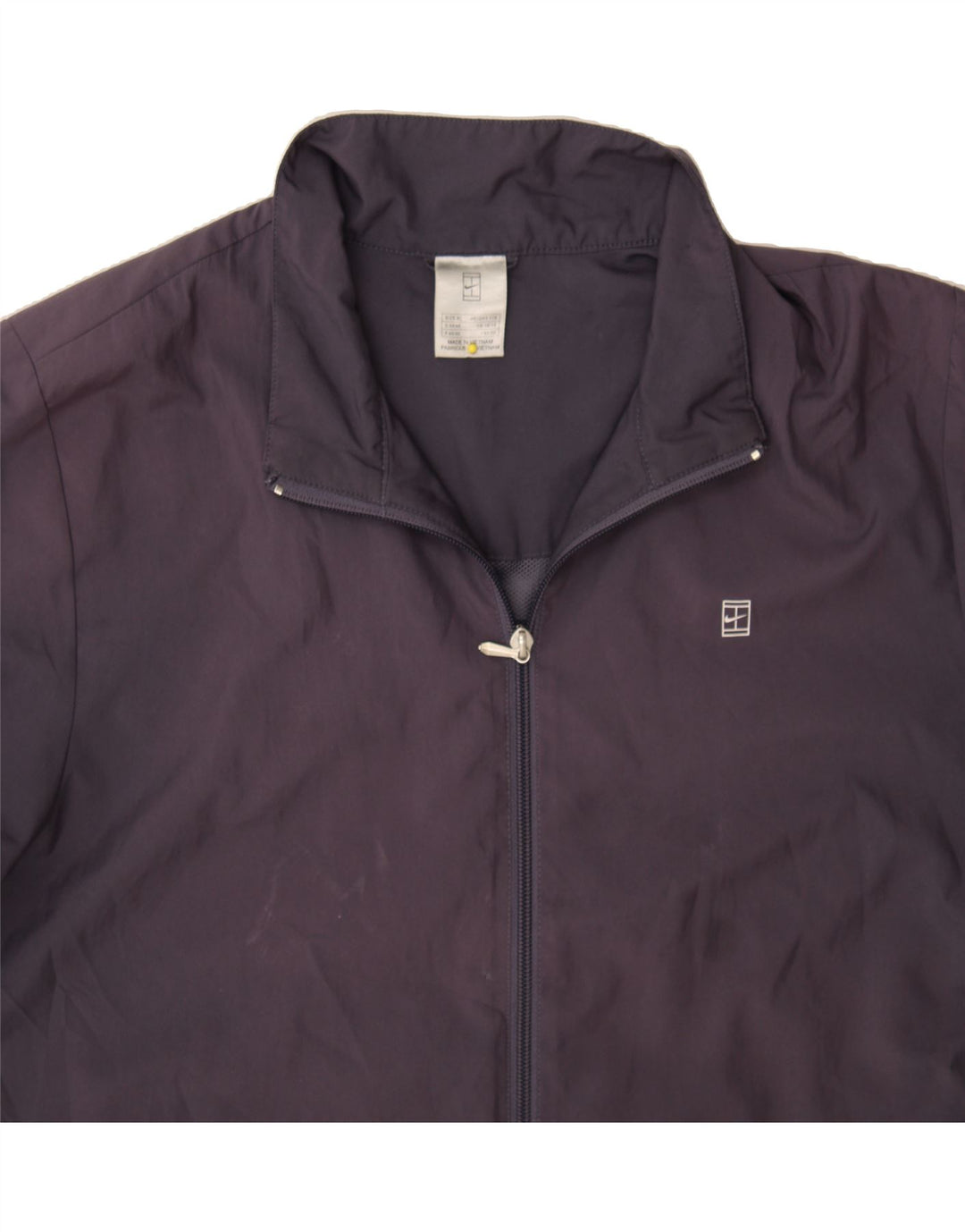 NIKE Womens Tracksuit Top Jacket UK 16/18 Large Navy Blue Polyester Vintage Nike and Second-Hand Nike from Messina Hembry 
