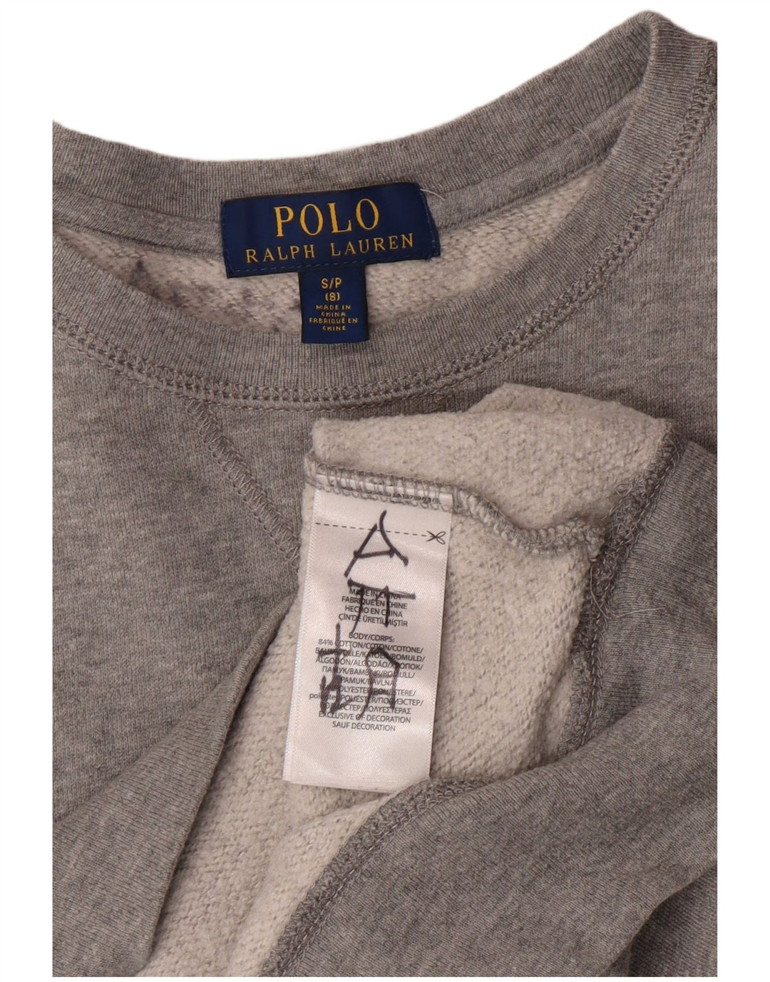 Polo Ralph Lauren Băieți Pulover Pulover 7-8 Ani Mic Gri Bumbac