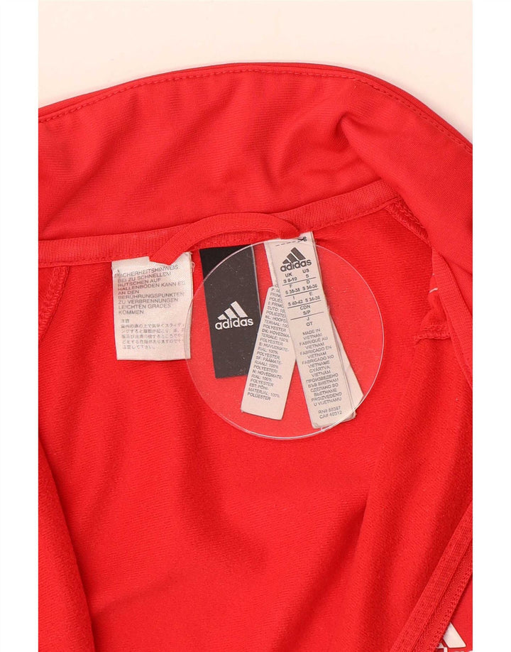 Jachetă de trening Adidas pentru femei UK 8/10 Poliester roșu mic