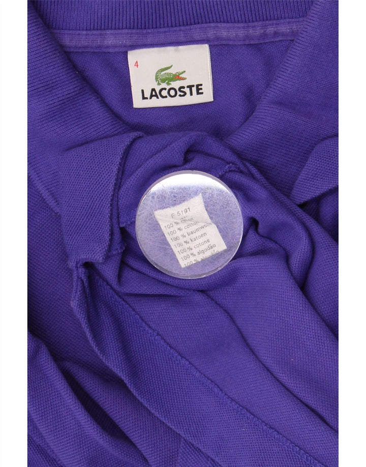 Tricou polo Lacoste pentru bărbați mărimea 4 bumbac violet mediu