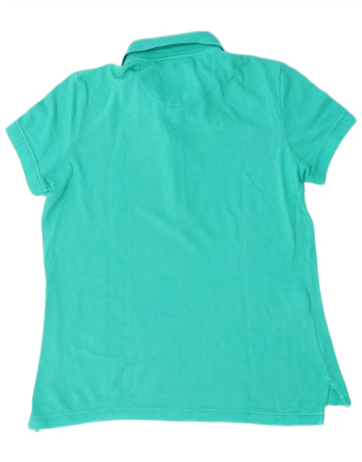 Tricou polo LACOSTE pentru femei Mărimea 42 Bumbac turcoaz mare
