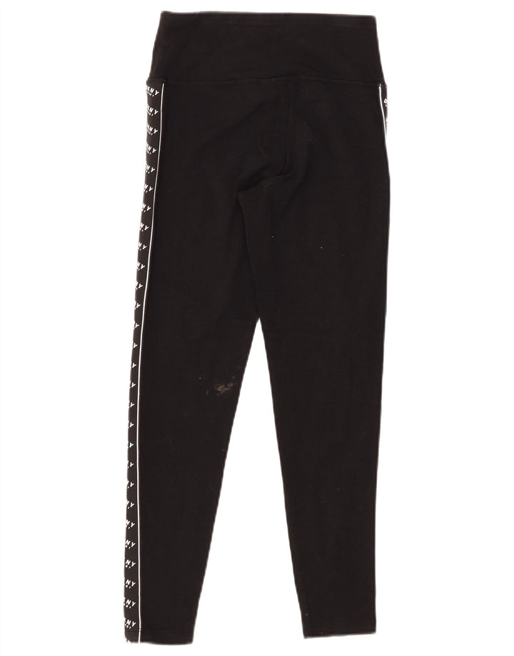 Leggings grafic DKNY pentru femei UK 4 XS bumbac negru
