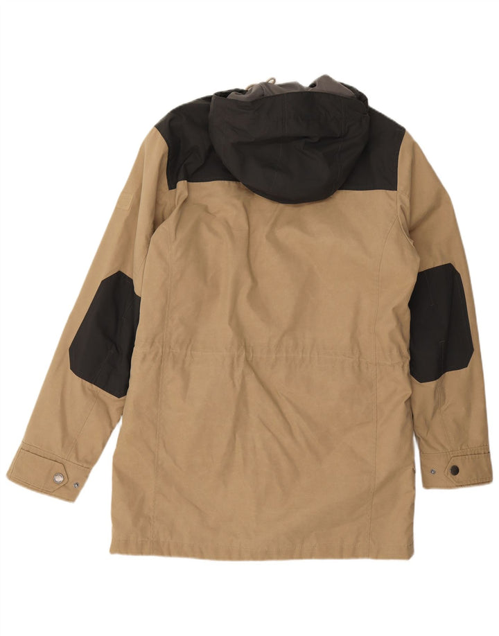 Jack Wolfskin Jachetă Parka cu glugă pentru bărbați UK 36/38 Medium Bej Colorblock