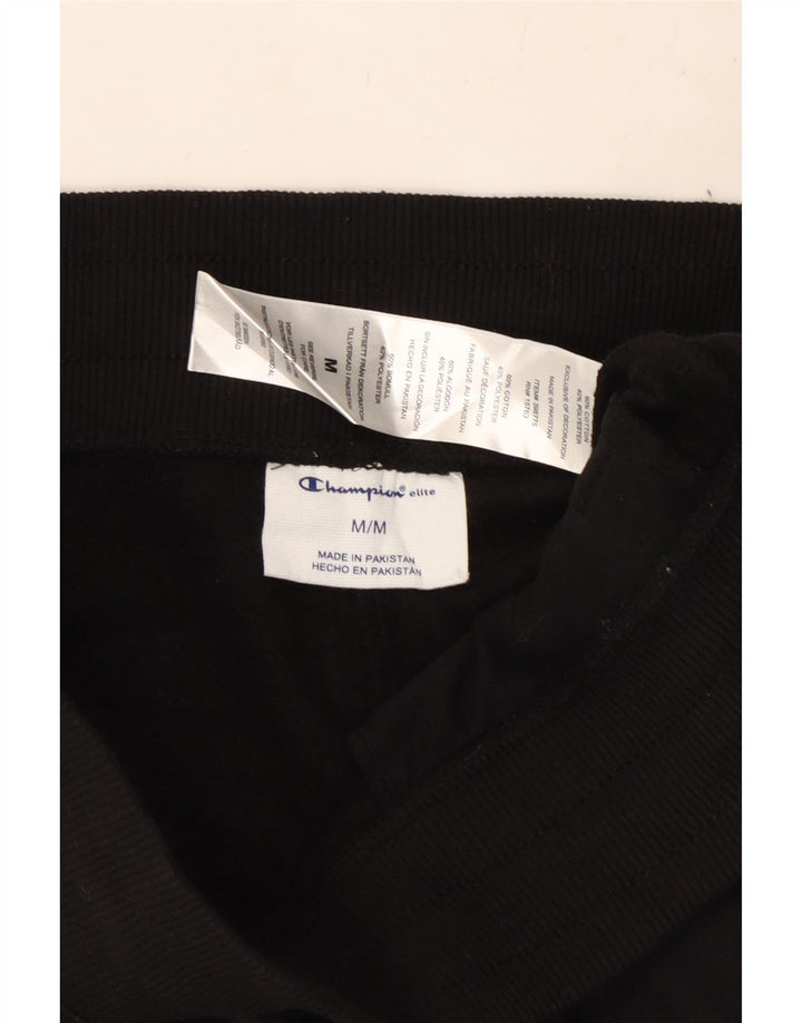 Pantaloni de trening Champion pentru bărbați, bumbac mediu negru