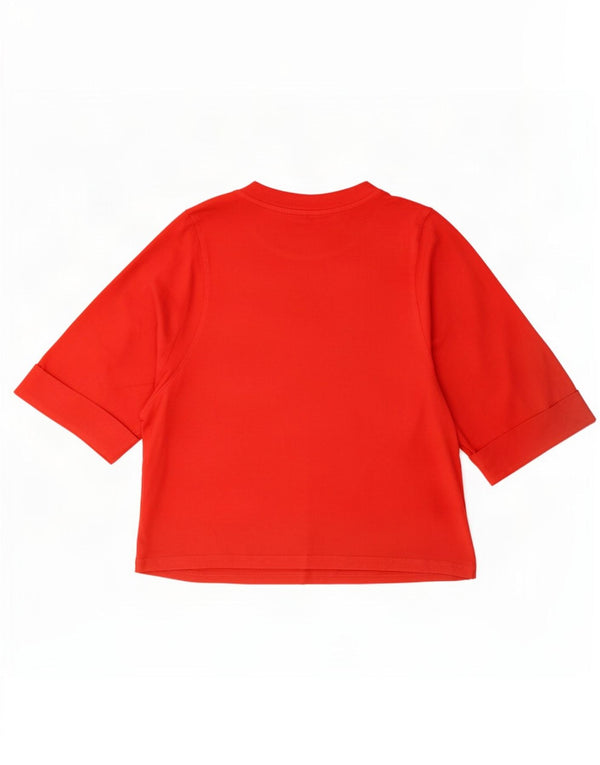 Top pentru femei Benetton cu mâneci 3/4 UK 14 Medium Red