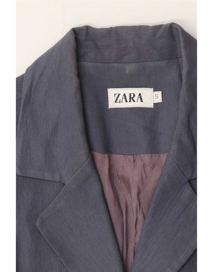Blazer pentru femei Zara cu 1 nasture UK 10 Small Blue