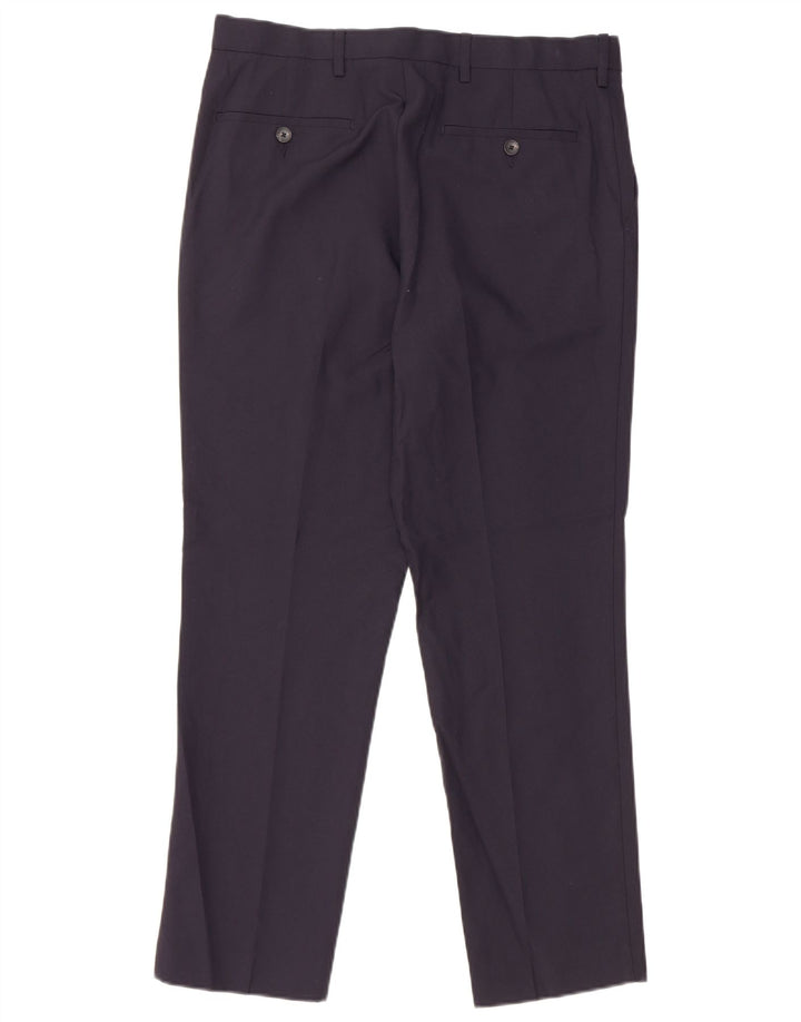 Pantaloni chino subțiri pentru bărbați Marks & Spencer L32 L29 Poliester bleumarin