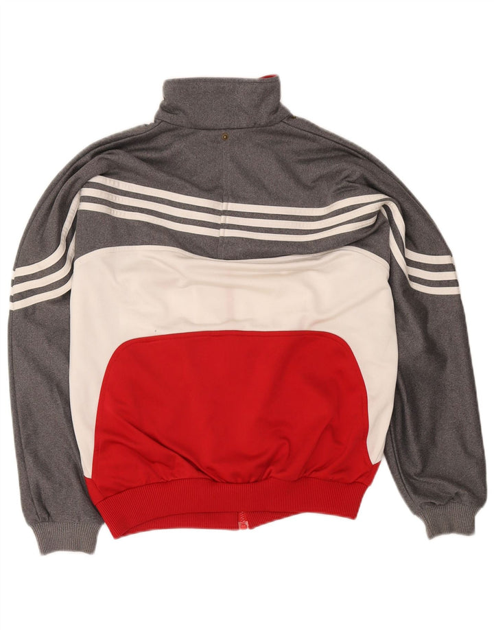 Jachetă de trening pentru băieți Adidas 13-14 ani, gri, poliester color bloc